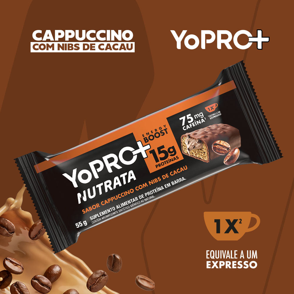 BARRA DE PROTEINA YOPRO+ CAPPUCCINO - 55G