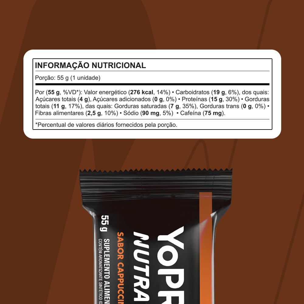 BARRA DE PROTEINA YOPRO+ CAPPUCCINO - 55G